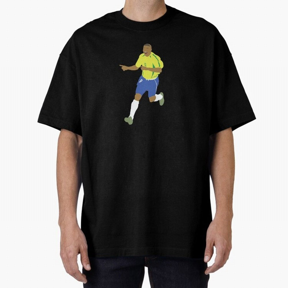 Ronaldo 'Il Fenomeno' Brazil Legend 9 Oversized T-Shirt Join the Global Buzz around FIFA World Cup 2026 USA Canada Mexico Spirit, Connected to Argentina, Cristiano Ronaldo, Haaland and CR7, Championship Spirit, Famous Goals, Roaring Crowds and