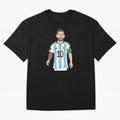 Badly Drawn Messi Classic T-Shirt Show Championship Spirit for Global Football Passion for FIFA World Cup 2026 Group Stage, with Cristiano Ronaldo, Spain, Worldwide Fan Energy, Dramatic Goals, Stadium Lights and Championship Celebrations; Ideal for