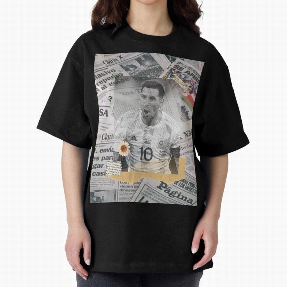 Lionel Messi The Greatest Oversized T-Shirt Wear the Spirit of FIFA World Cup 2026 USA Canada Mexico Capturing Messi and Cristiano Ronaldo, Spain and Netherlands Energy, Sports Nostalgia, International Competition, Famous Players and Unforgettable