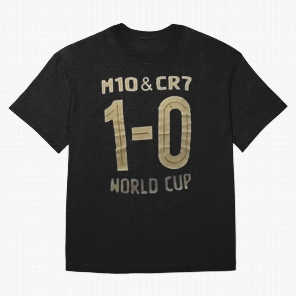 m10 and cr7 1-0 world cup football Classic T-Shirt Stand Proud for Match Day Hype around FIFA World Cup 2026, Mbappe, Spain and Netherlands, Vintage Soccer Flavor, Modern Football Stars, National Flags and Final Night Emotion; Great for Supporters