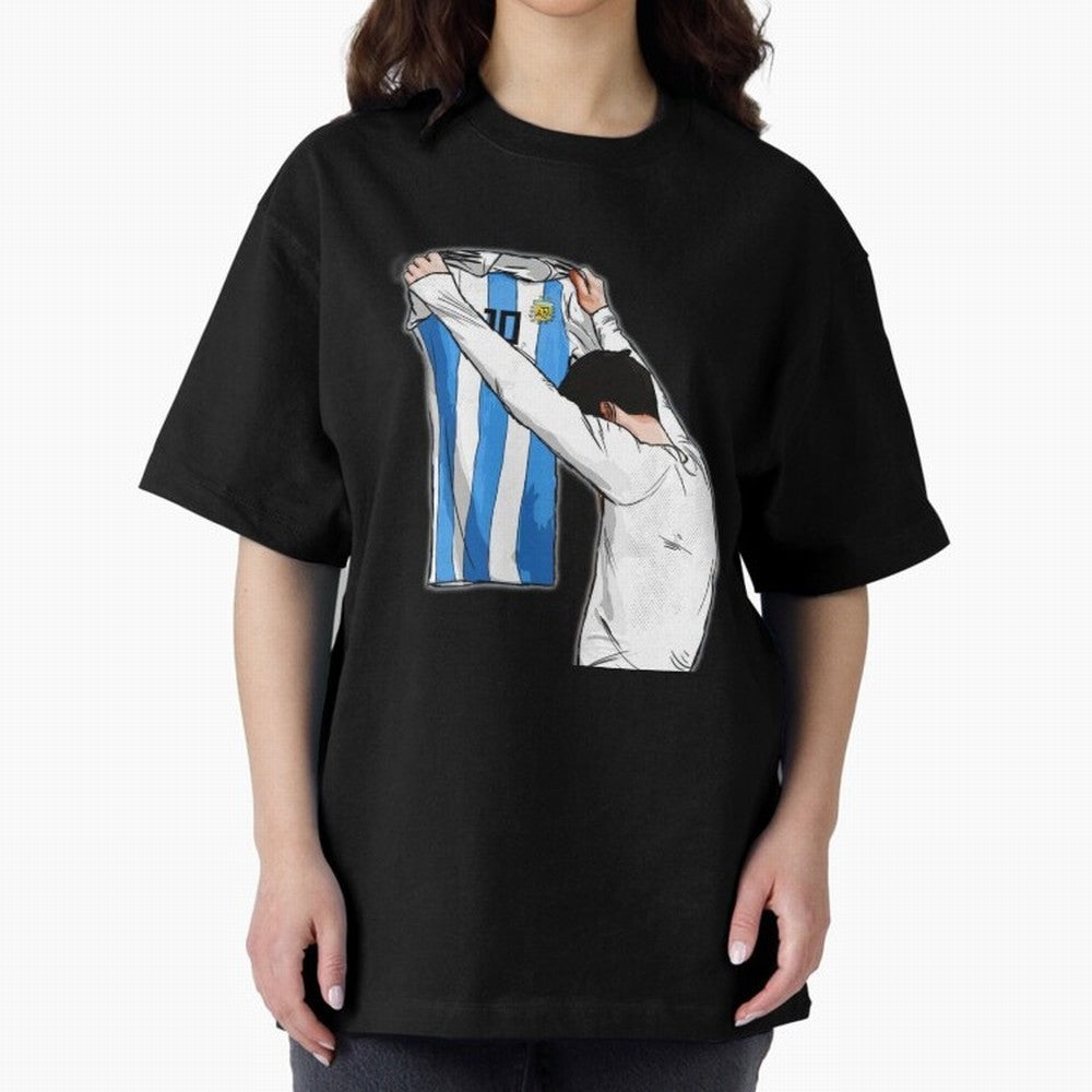 Art Messi Illustration Classic T-Shirt Capture Stadium Memories from the FIFA World Cup 2026 USA Canada Mexico Journey through Haaland and Mbappe Highlights, Germany Pride, Football Passion, Legendary Performances, Festival Vibes and Supporter