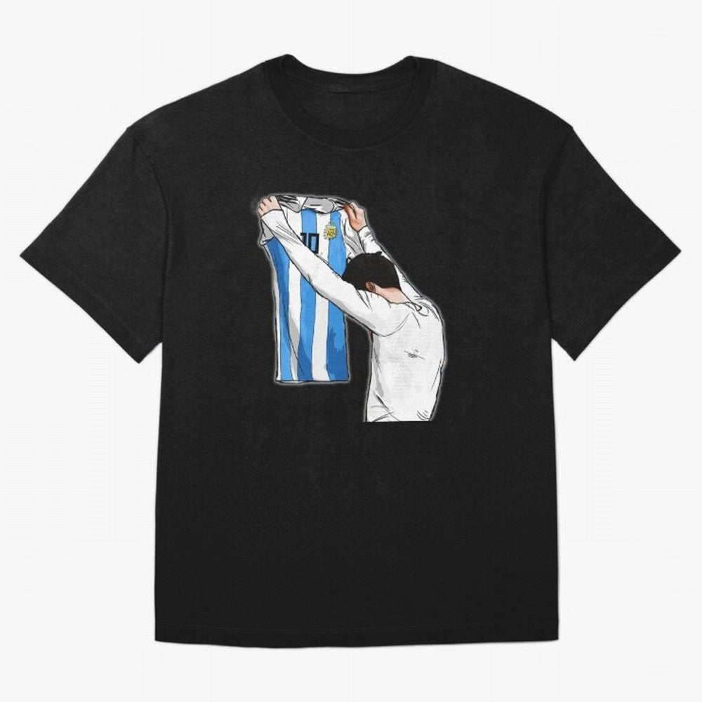 Art Messi Illustration Classic T-Shirt Capture Stadium Memories from the FIFA World Cup 2026 USA Canada Mexico Journey through Haaland and Mbappe Highlights, Germany Pride, Football Passion, Legendary Performances, Festival Vibes and Supporter