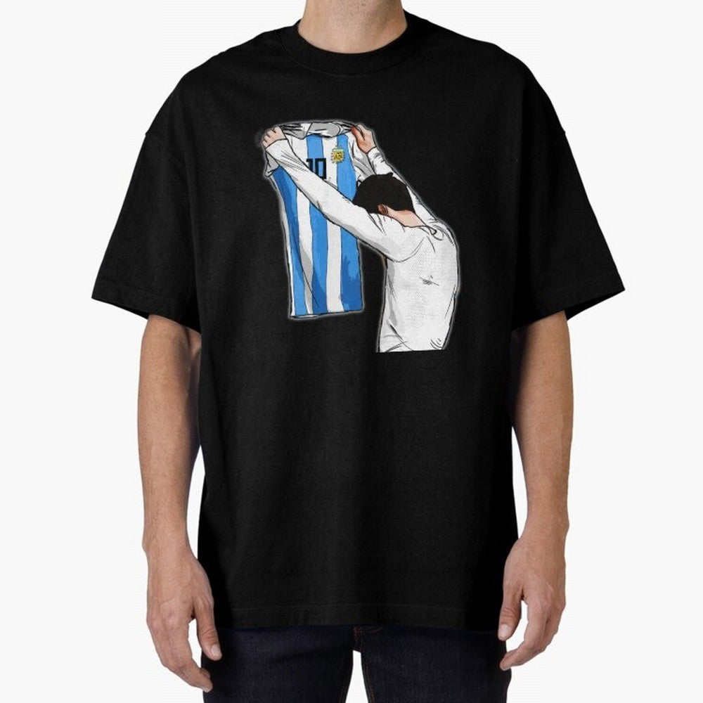 Art Messi Illustration Classic T-Shirt Capture Stadium Memories from the FIFA World Cup 2026 USA Canada Mexico Journey through Haaland and Mbappe Highlights, Germany Pride, Football Passion, Legendary Performances, Festival Vibes and Supporter