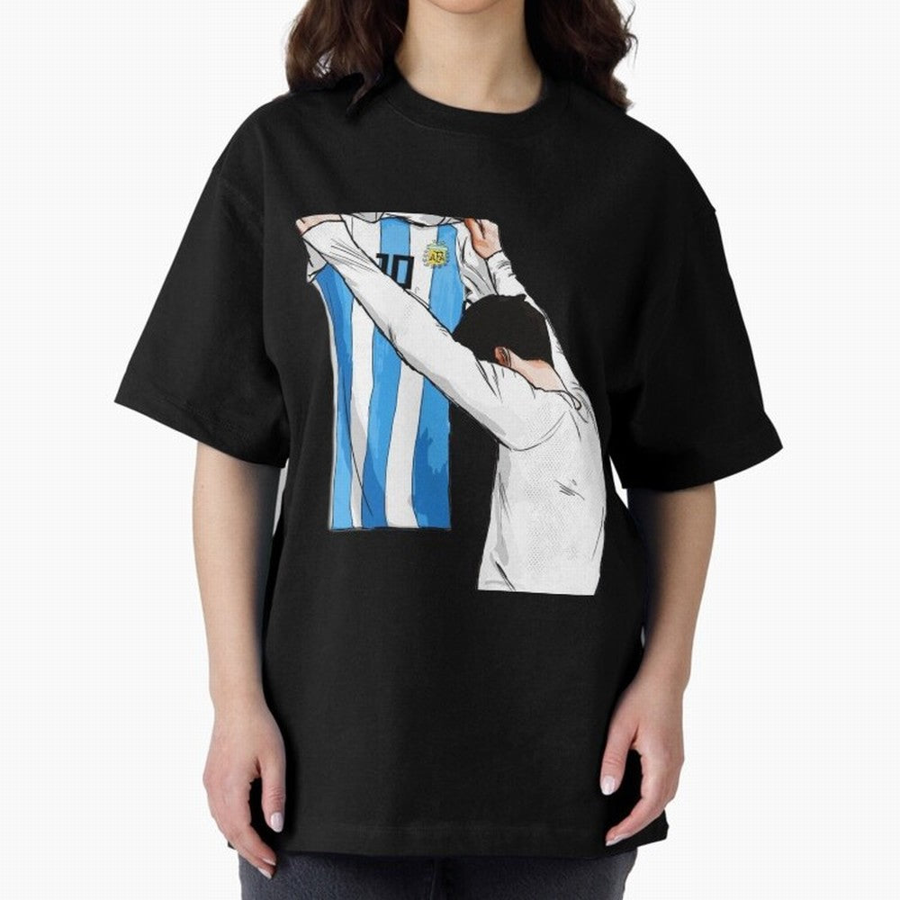 Lionel Messi holding his shirt, Argentina copa america Classic T-Shirt Feel the Trophy Chase of FIFA World Cup 2026 Spirit, Built around Portugal, Spain and Germany, Messi, Neymar and Mbappe, Stadium Memories, Football Loyalty, International Chants