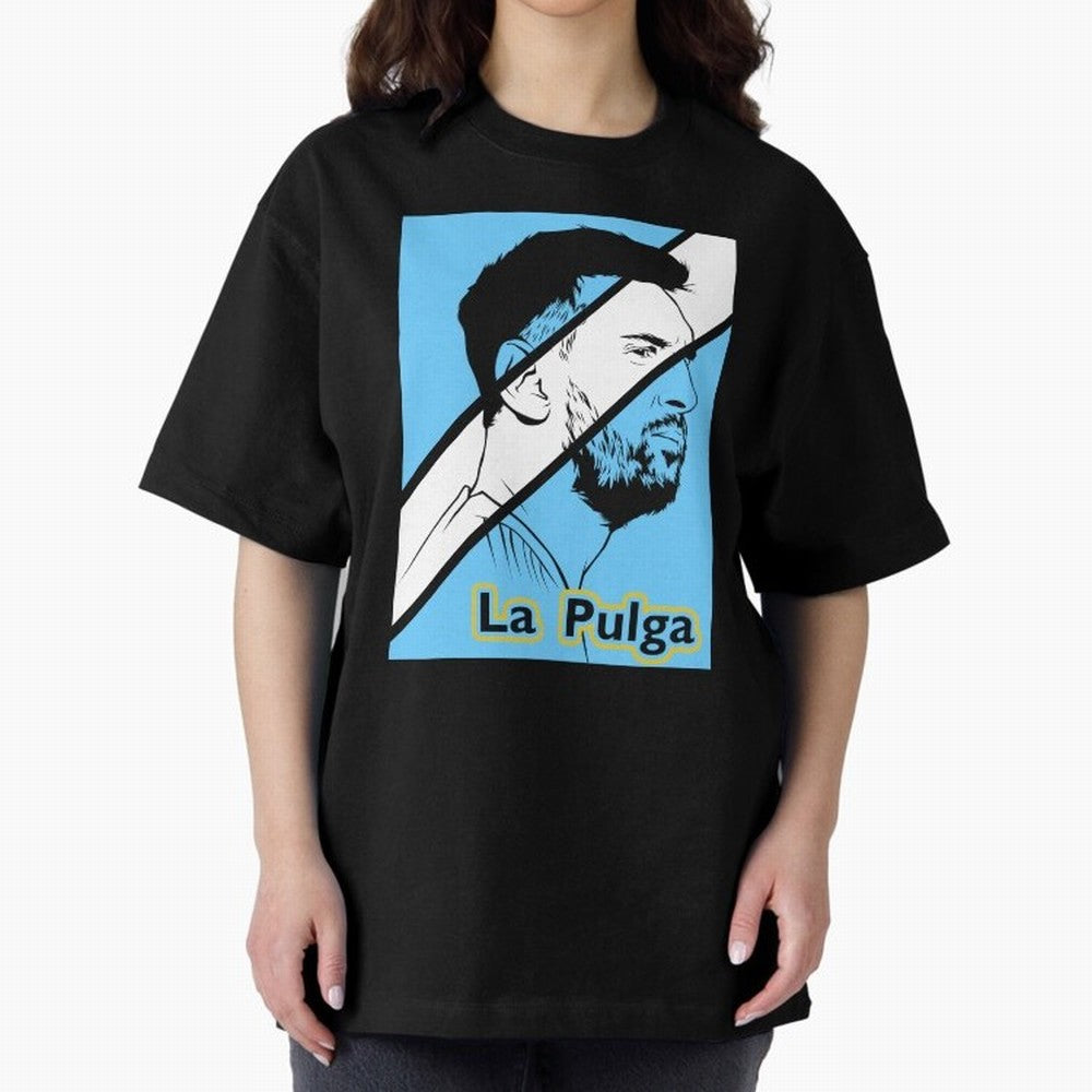 L Messi - Iconic Oversized T-Shirt Represent Football Lovers during FIFA World Cup 2026 USA Canada Mexico for Fans of Messi and Cristiano Ronaldo and Netherlands, Bringing Fan Favorite Moments, National Team Passion, Big Match Drama and Soccer