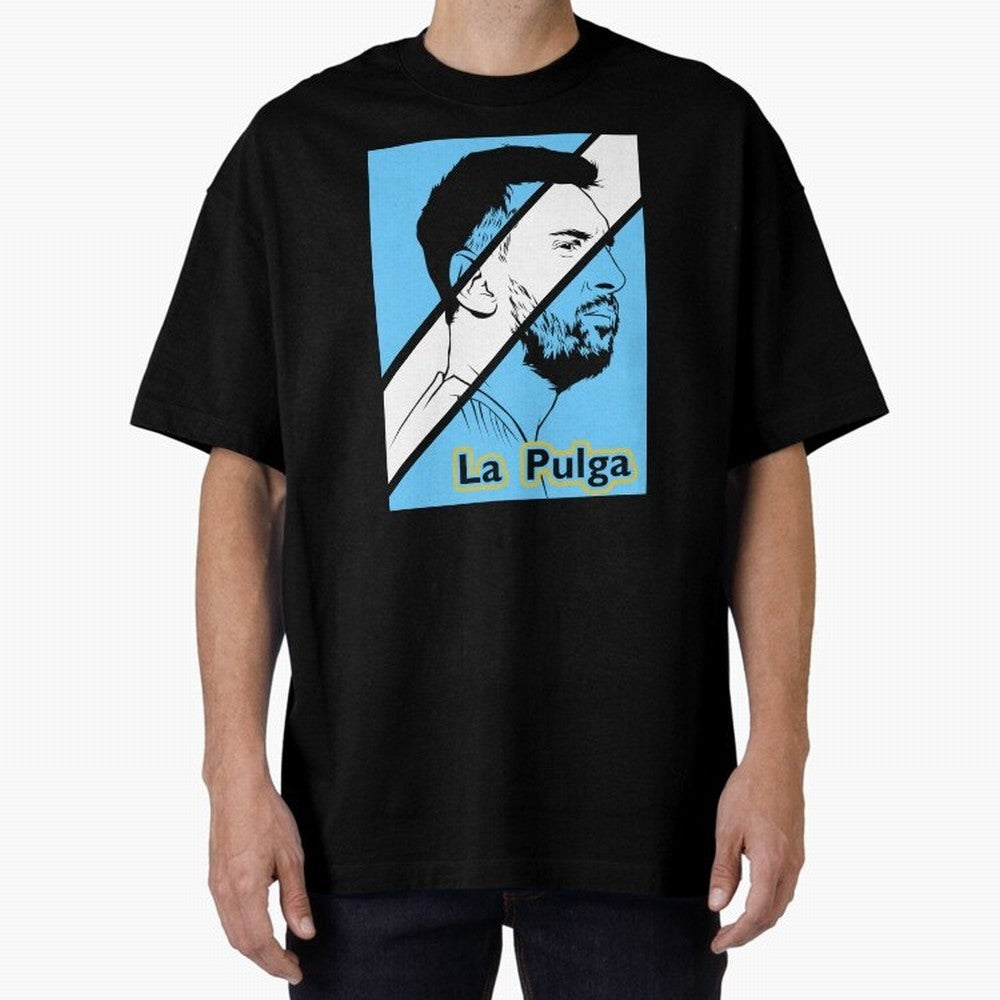 L Messi - Iconic Oversized T-Shirt Represent Football Lovers during FIFA World Cup 2026 USA Canada Mexico for Fans of Messi and Cristiano Ronaldo and Netherlands, Bringing Fan Favorite Moments, National Team Passion, Big Match Drama and Soccer