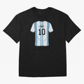 LeoMessi Jersey Illustration 2022 Oversized T-Shirt Carry FIFA World Cup 2026 USA Canada Mexico for Fans of CR7 and Brazil, Bringing Supporter Pride, Iconic Celebrations, Legendary Names and Global Match Day Energy; Perfect for People Who Love