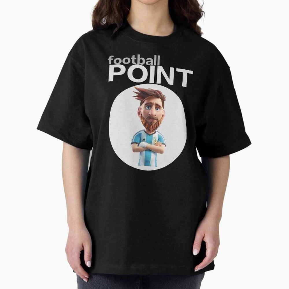 football POINT Oversized T-Shirt Support Match Day Hype around FIFA World Cup 2026 USA Canada Mexico, CR7 and Messi, France and Portugal, Tournament Hype, Historic Matchups, Family Viewing Parties and Global Sports Pride; Ideal for Passionate Fans