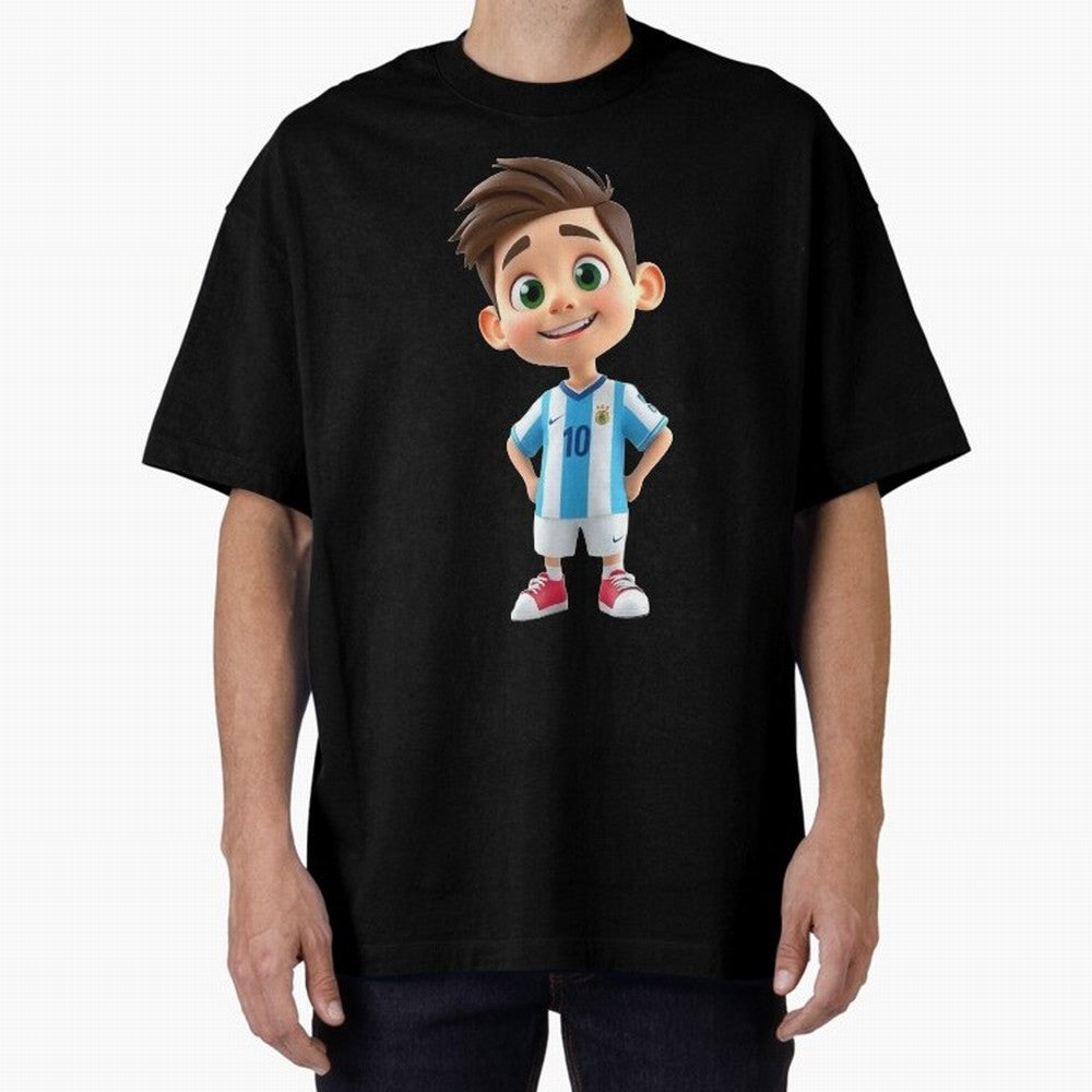 Lionel Messi Cartoon Classic T-Shirt Represent the FIFA World Cup 2026 Group Stage Journey through Mbappe Highlights, Spain Pride, Retro Football Energy, Iconic Rivalries, Trophy Chase Drama and Stadium Atmosphere; Ideal for Football Dads, Football