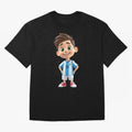 Lionel Messi Cartoon Classic T-Shirt Represent the FIFA World Cup 2026 Group Stage Journey through Mbappe Highlights, Spain Pride, Retro Football Energy, Iconic Rivalries, Trophy Chase Drama and Stadium Atmosphere; Ideal for Football Dads, Football