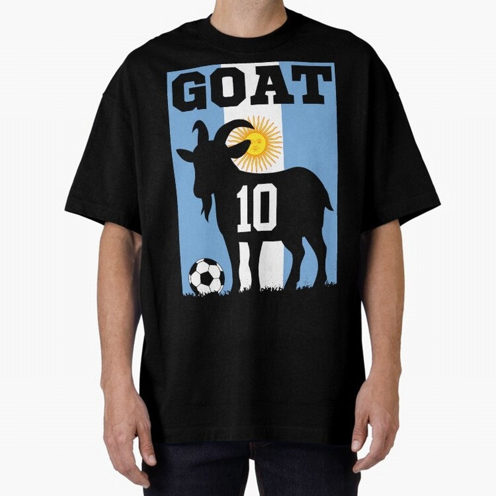 Argentina World Cup 2026 The Goat 10 Oversized T-Shirt Celebrate the Next Chapter of FIFA World Cup 2026 Capturing Neymar, Haaland and Cristiano Ronaldo, Germany Energy, Championship Spirit, Famous Goals, Roaring Crowds and International Football