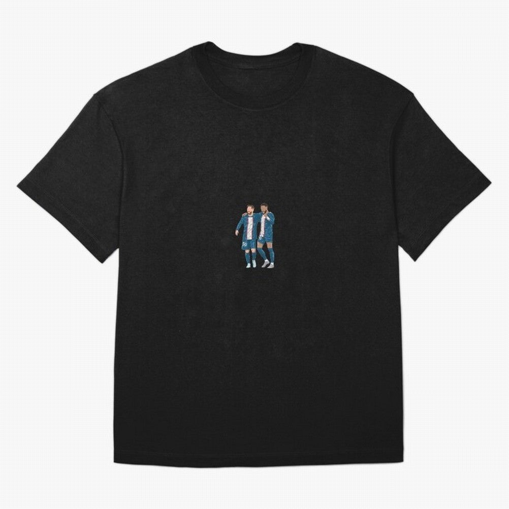 Lionel Messi and Neymar JR Minimalist Classic T-Shirt Enjoy FIFA World Cup 2026 USA Canada Mexico Spirit, Connected to Portugal, CR7 and Messi, Vintage Soccer Flavor, Modern Football Stars, National Flags and Final Night Emotion; Ideal for Fans Who