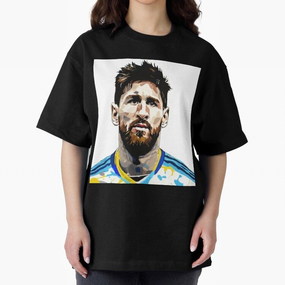 Lionel Messi Oversized T-Shirt Celebrate Every Goal in FIFA World Cup 2026 for Fans of Cristiano Ronaldo, Haaland and CR7 and France, Bringing Fan Favorite Moments, National Team Passion, Big Match Drama and Soccer History; Built for Supporters