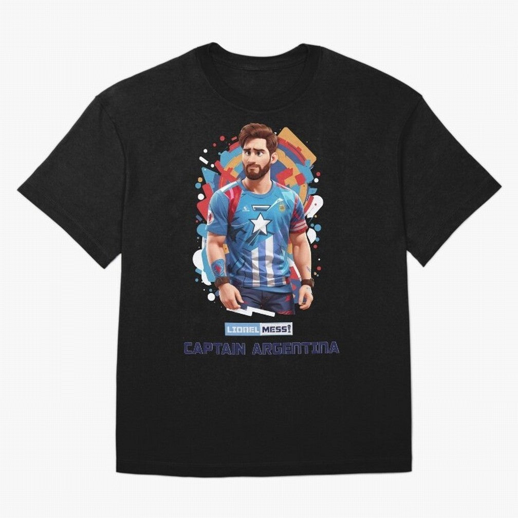 Lionel Messi Captain Argentina Oversized T-Shirt Celebrate Football Heritage in FIFA World Cup 2026 Group Stage Made for Messi, CR7 and Mbappe, Brazil, Portugal and Argentina Energy, Champion Mindset, Group Stage Buzz, Knockout Tension and