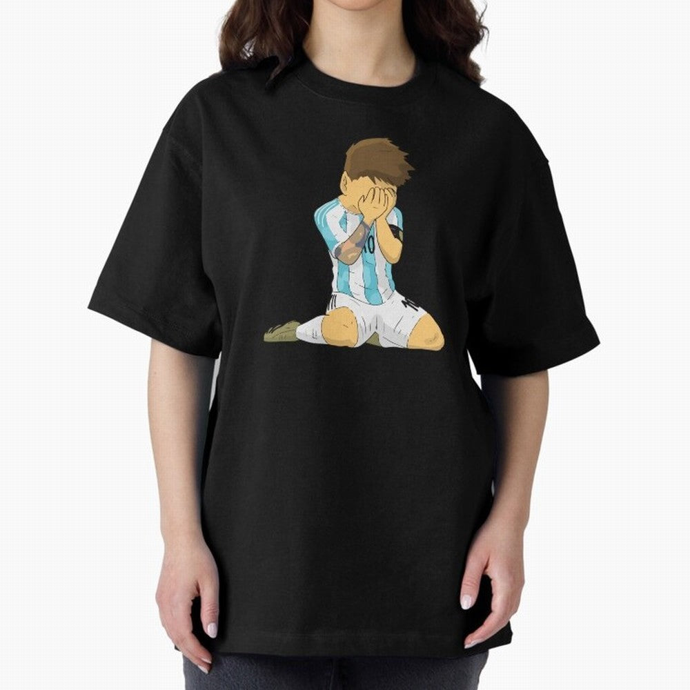Messi Copa America Moment Oversized T-Shirt Join FIFA World Cup 2026 USA Canada Mexico Spirit, Driven by Germany, Messi, Neymar and Mbappe, Soccer Culture, Superstar Moments, National Team Dreams and Competitive Fire; Perfect for Supporters Who