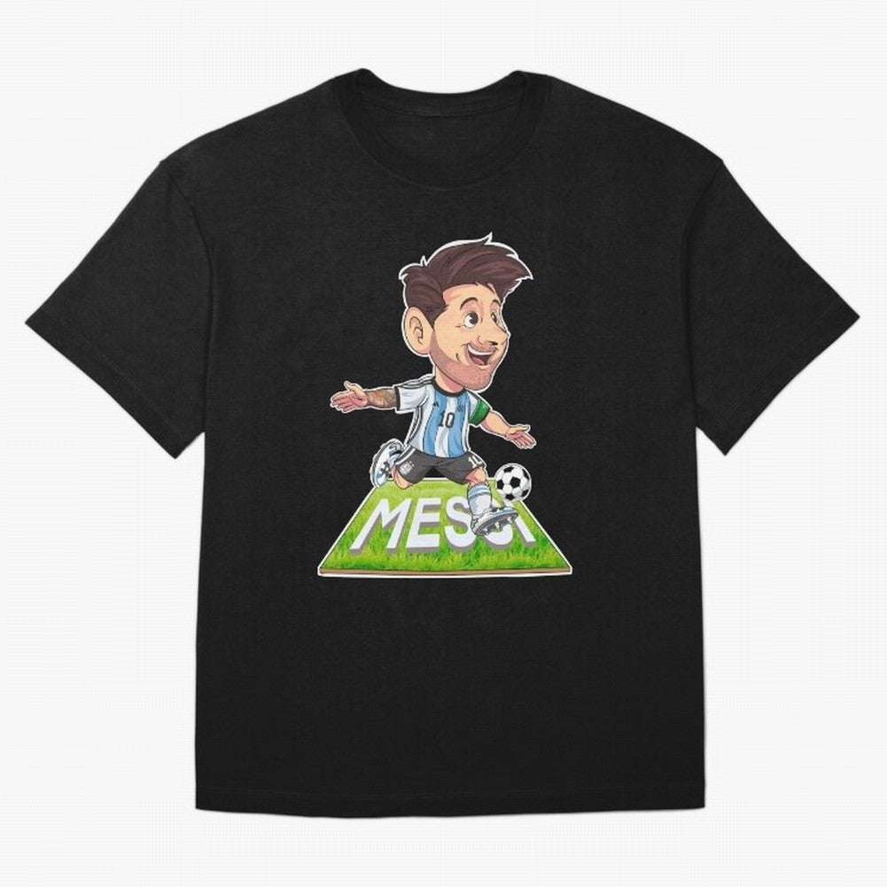 Lionel MESSI Oversized T-Shirt Honor the Football Icons of FIFA World Cup 2026 for Fans of Mbappe and Neymar and Brazil, Portugal and Argentina, Bringing Retro Football Energy, Iconic Rivalries, Trophy Chase Drama and Stadium Atmosphere; Ideal for