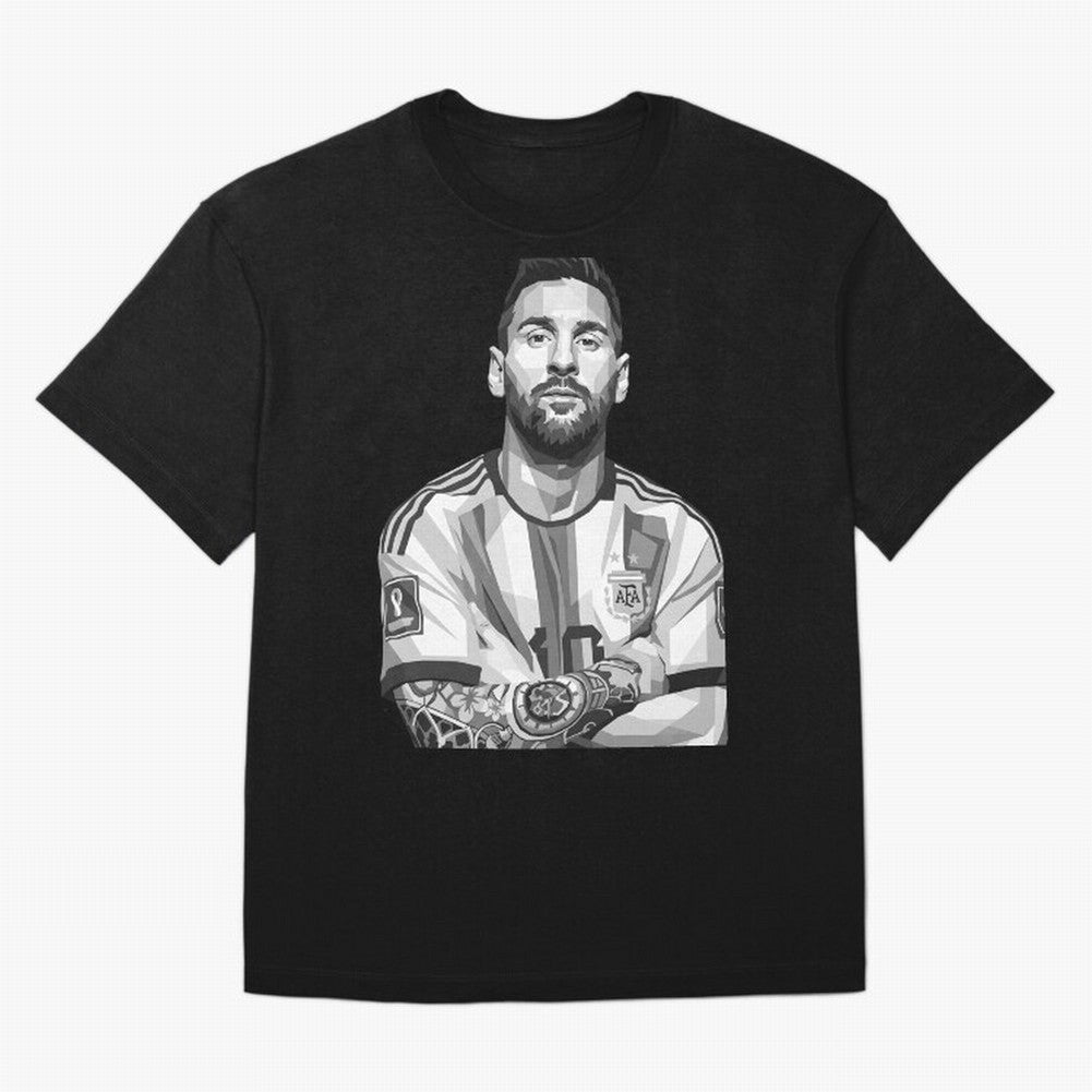 Messi grayscale Classic T-Shirt Celebrate the Magic of FIFA World Cup 2026 Spirit, Capturing Brazil, Mbappe, Championship Spirit, Famous Goals, Roaring Crowds and International Football Unity; Ideal for Passionate Fans Who Love Underdog Stories,
