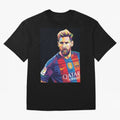 Messi Wpap Oversized T-Shirt Upgrade Match Day Hype around FIFA World Cup 2026, Mbappe and Neymar, Argentina, Retro Football Energy, Iconic Rivalries, Trophy Chase Drama and Stadium Atmosphere; Ideal for Football Dads, Football Moms, Friends,