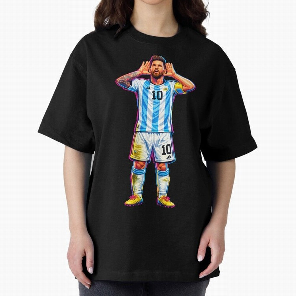 Messi Celebration Classic T-Shirt Share the Excitement of FIFA World Cup 2026 with Messi, Neymar and Mbappe, Portugal, Spain and Germany Energy, Retro Football Energy, Iconic Rivalries, Trophy Chase Drama and Stadium Atmosphere; Perfect for Fans,