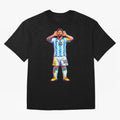 Messi Celebration Classic T-Shirt Share the Excitement of FIFA World Cup 2026 with Messi, Neymar and Mbappe, Portugal, Spain and Germany Energy, Retro Football Energy, Iconic Rivalries, Trophy Chase Drama and Stadium Atmosphere; Perfect for Fans,