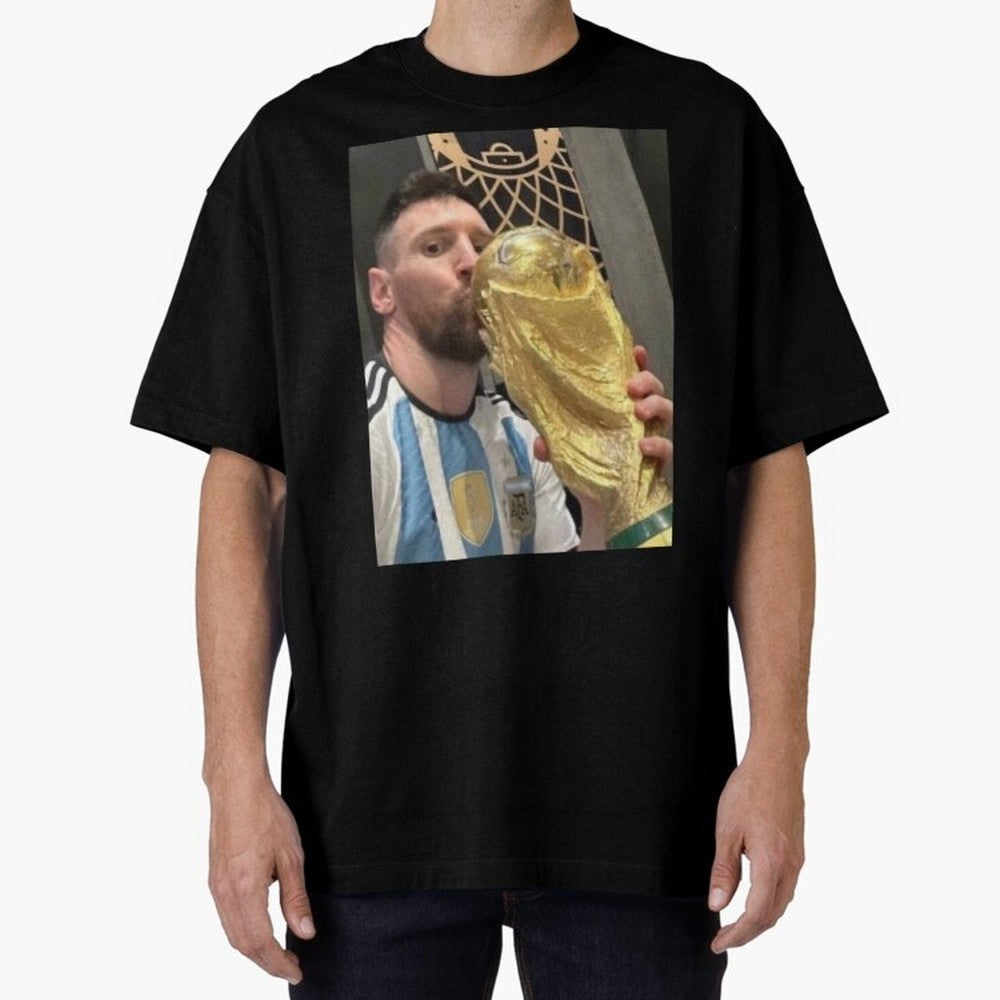 lionel Messi Oversized T-Shirt Show Your Love for FIFA World Cup 2026 Built around Mbappe and Neymar, France and Portugal Energy, Football History, Final Match Energy, Crowd Noise and Once in a Lifetime Moments; Perfect for Supporters Who Want Bold