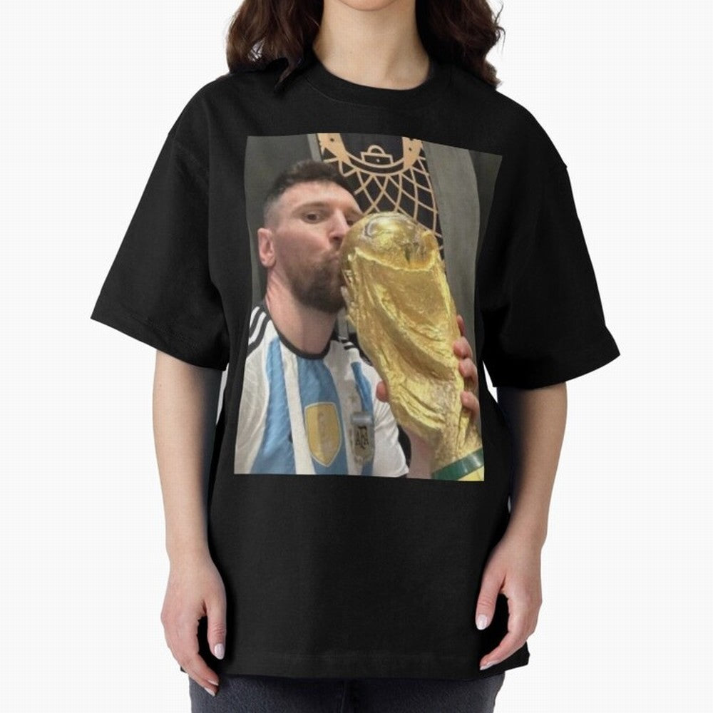 lionel Messi Oversized T-Shirt Show Your Love for FIFA World Cup 2026 Built around Mbappe and Neymar, France and Portugal Energy, Football History, Final Match Energy, Crowd Noise and Once in a Lifetime Moments; Perfect for Supporters Who Want Bold