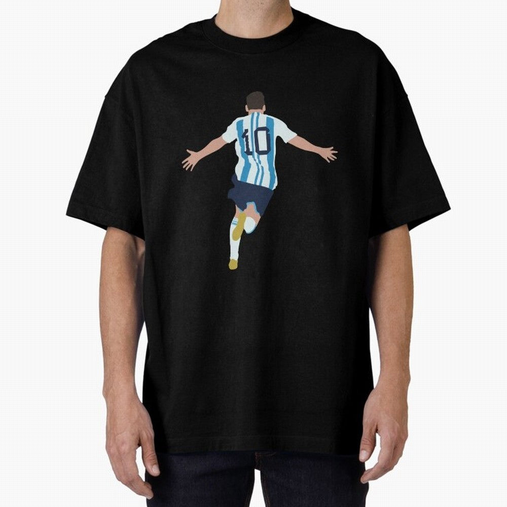 Lionel Messi minimalist illustration Classic T-Shirt Follow Global Football Passion for FIFA World Cup 2026 Group Stage, Celebrating Cristiano Ronaldo, Haaland and CR7, Argentina, France and Brazil, Classic Soccer Heritage, Championship Pressure,