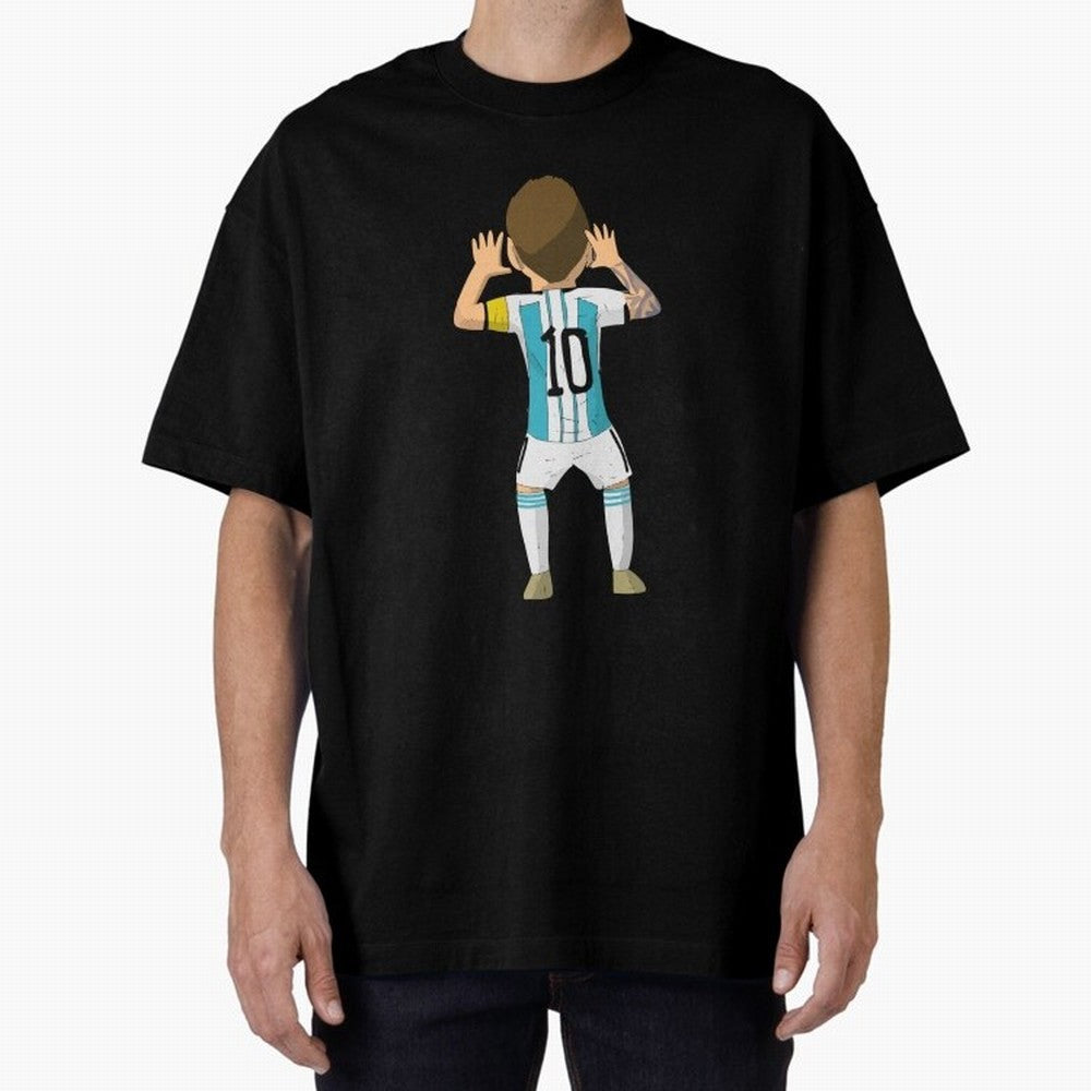 Cartoon Illustration Messi vs Netherlands World Cup Qatar 2022 Classic T-Shirt Relive the Noise and Pride of the FIFA World Cup 2026 USA Canada Mexico Journey through Neymar Highlights, Spain Pride, Stadium Chants, National Pride, Trophy Dreams and
