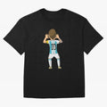Cartoon Illustration Messi vs Netherlands World Cup Qatar 2022 Classic T-Shirt Relive the Noise and Pride of the FIFA World Cup 2026 USA Canada Mexico Journey through Neymar Highlights, Spain Pride, Stadium Chants, National Pride, Trophy Dreams and
