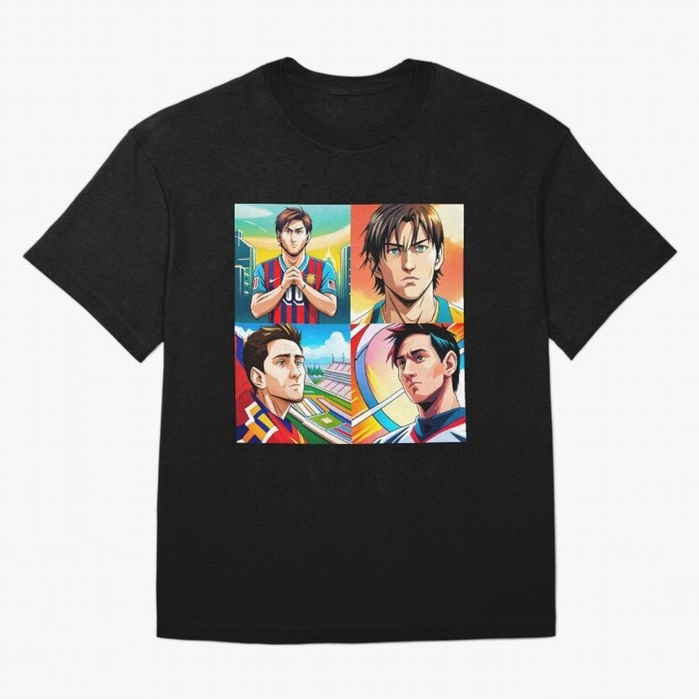 Messi Inspired Anime Art Pack Classic T-Shirt Celebrate National Team Dreams in FIFA World Cup 2026 Spirit, Built around France and Portugal, Haaland and Mbappe, Championship Spirit, Famous Goals, Roaring Crowds and International Football Unity;