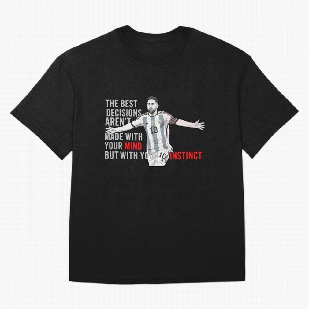 Messi Instinct Oversized T-Shirt Stand with FIFA World Cup 2026 USA Canada Mexico for Fans of Messi, CR7 and Mbappe and England, France and Netherlands, Bringing Match Day Excitement, Supporter Culture, Golden Goals and Global Football Passion;