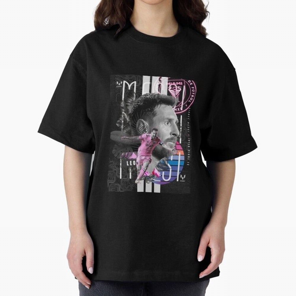 Inter Miami FC Messi Oversized T-Shirt Live for the Drama of Global Football Passion for FIFA World Cup 2026, Highlighting Neymar, Argentina and Brazil, Championship Spirit, Famous Goals, Roaring Crowds and International Football Unity; Created for