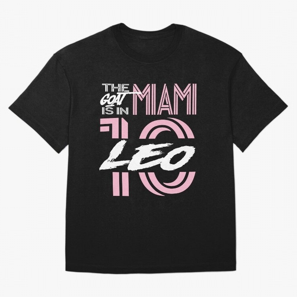 Leo the Goat Is In Miami Classic T-Shirt Relive Legendary Nights from FIFA World Cup 2026 USA Canada Mexico Highlighting Messi and Cristiano Ronaldo, Argentina Energy, Vintage Soccer Flavor, Modern Football Stars, National Flags and Final Night