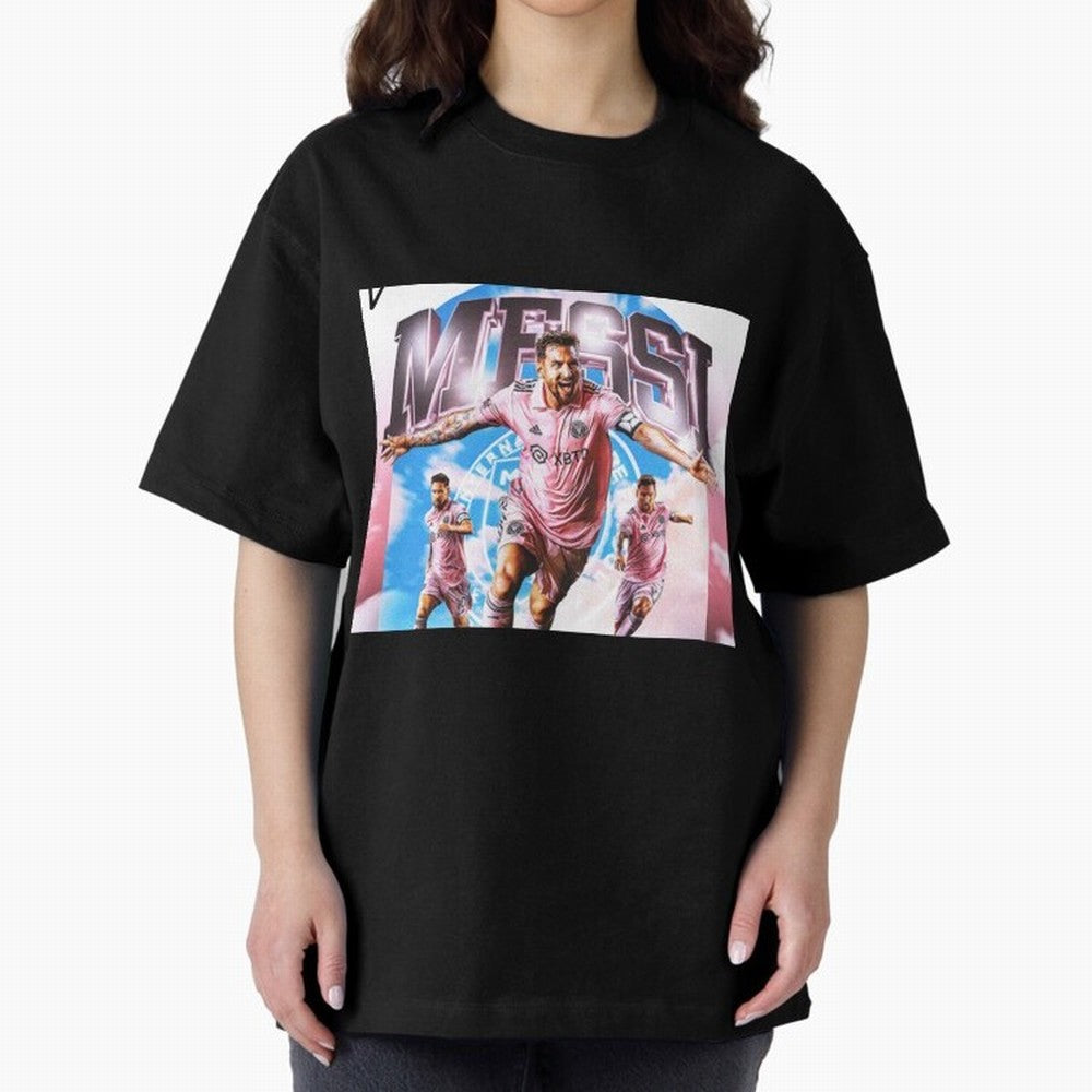 Inter Miami Messi Oversized T-Shirt Create the FIFA World Cup 2026 USA Canada Mexico Journey through Messi, CR7 and Mbappe Highlights, Argentina, France and Brazil Pride, Match Day Excitement, Supporter Culture, Golden Goals and Global Football