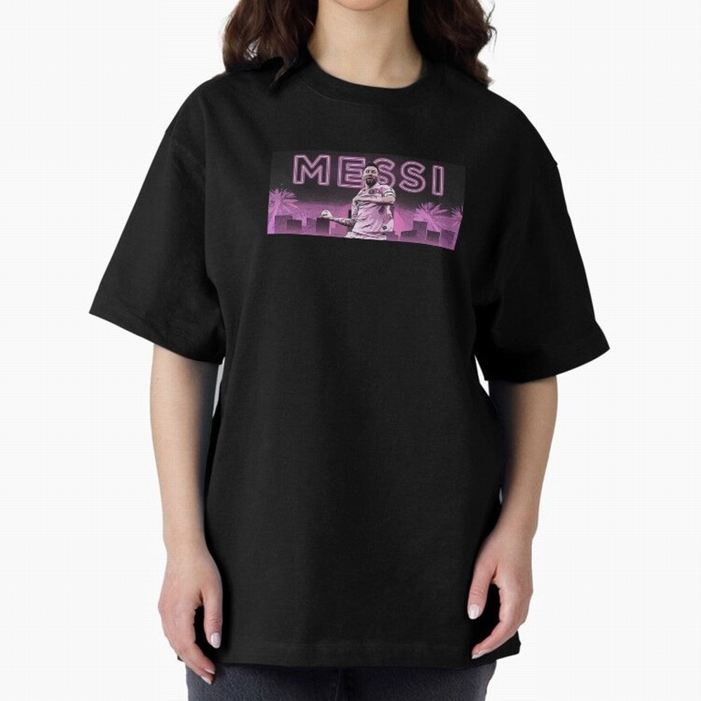 Miami Messi Oversized T-Shirt Celebrate Unforgettable Nights in FIFA World Cup 2026 Group Stage for Fans of Cristiano Ronaldo and France and Portugal, Bringing Stadium Memories, Football Loyalty, International Chants and Championship Tradition;