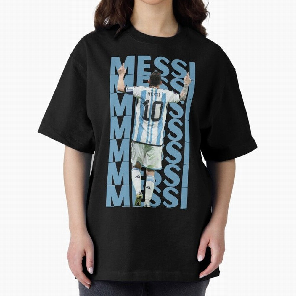 Lionel Messi | 10 | Argentina | Barcelona | Goat Oversized T-Shirt Fuel the Hype around the FIFA World Cup 2026 Journey through Mbappe and Neymar Highlights, Netherlands Pride, Game Day Rituals, Football Legends, Country Pride and the Road to the