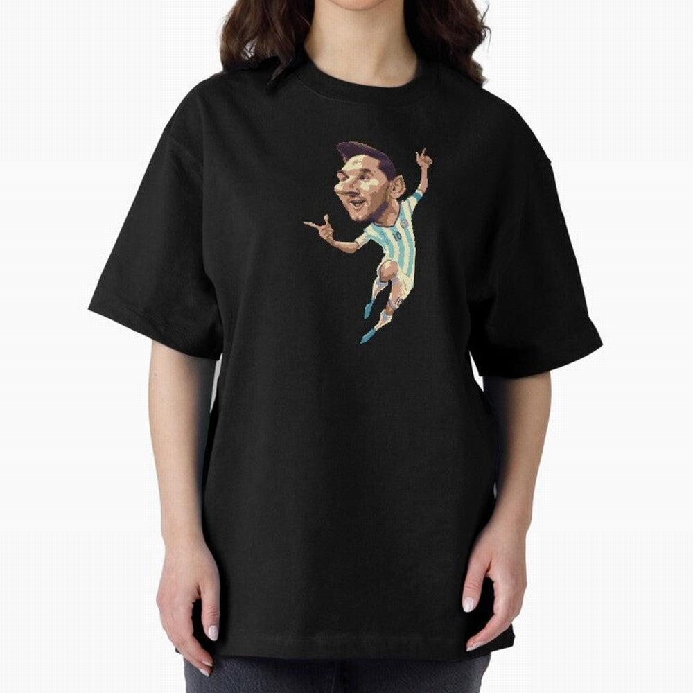 Lionel Messi Oversized T-Shirt Remember Match Day Hype around FIFA World Cup 2026 Group Stage, Mbappe, Brazil, Vintage Soccer Flavor, Modern Football Stars, National Flags and Final Night Emotion; Ideal for Football Dads, Football Moms, Friends,