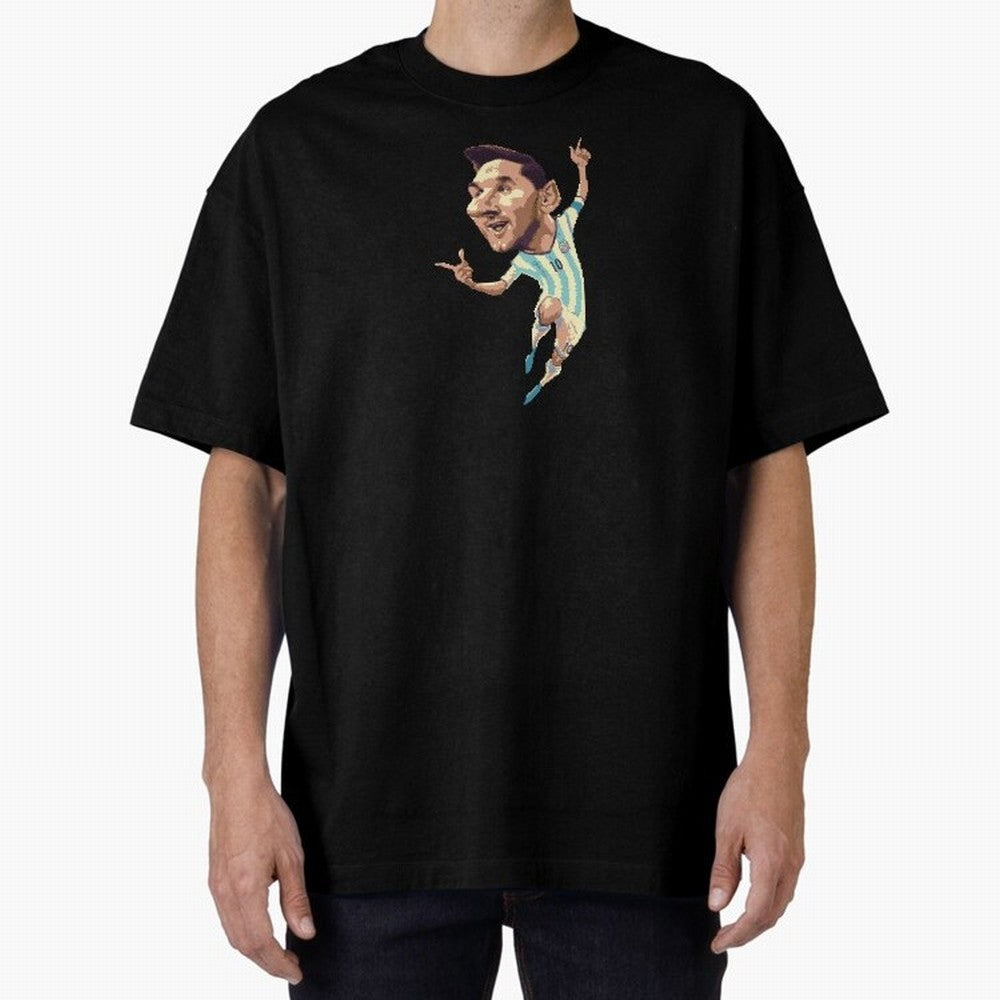 Lionel Messi Oversized T-Shirt Remember Match Day Hype around FIFA World Cup 2026 Group Stage, Mbappe, Brazil, Vintage Soccer Flavor, Modern Football Stars, National Flags and Final Night Emotion; Ideal for Football Dads, Football Moms, Friends,