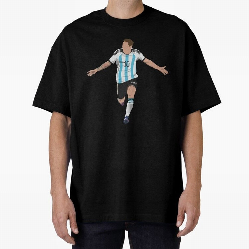 Messi Goal World Cup 2022 Oversized T-Shirt Bring Legendary Rivalry Energy to Match Day Hype around FIFA World Cup 2026 Group Stage, Messi, England and Germany, Retro Football Energy, Iconic Rivalries, Trophy Chase Drama and Stadium Atmosphere;