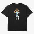 Cartoon Illustration Messi vs Netherlands World Cup Qatar 2022 Oversized T-Shirt Celebrate Global Passion for FIFA World Cup 2026 USA Canada Mexico Highlighting Haaland, England and Germany Energy, Soccer Culture, Superstar Moments, National Team
