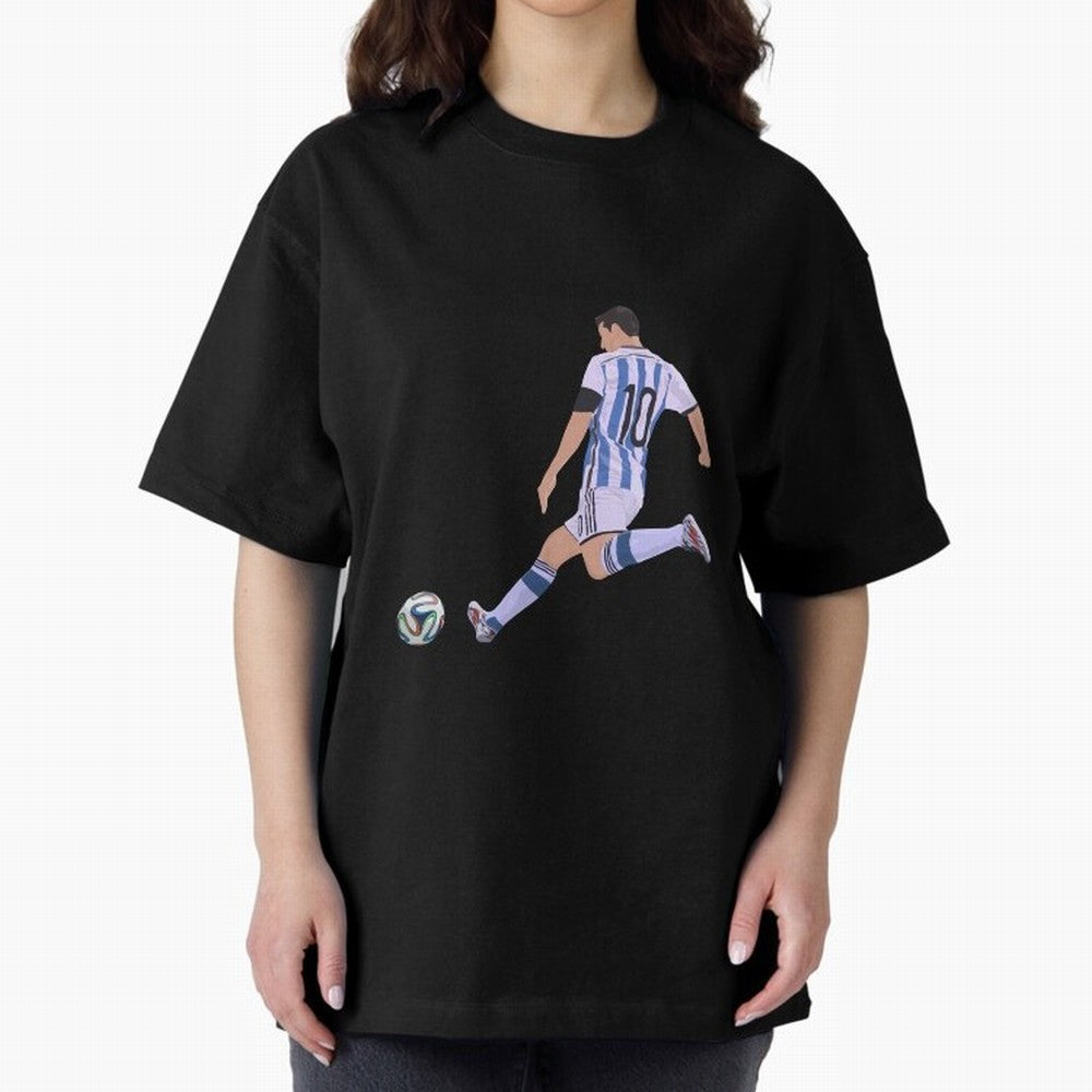 Messi Oversized T-Shirt Stand with FIFA World Cup 2026 USA Canada Mexico for Fans of Messi, Neymar and Mbappe and Portugal, Spain and Germany, Bringing Worldwide Fan Energy, Dramatic Goals, Stadium Lights and Championship Celebrations; Created for