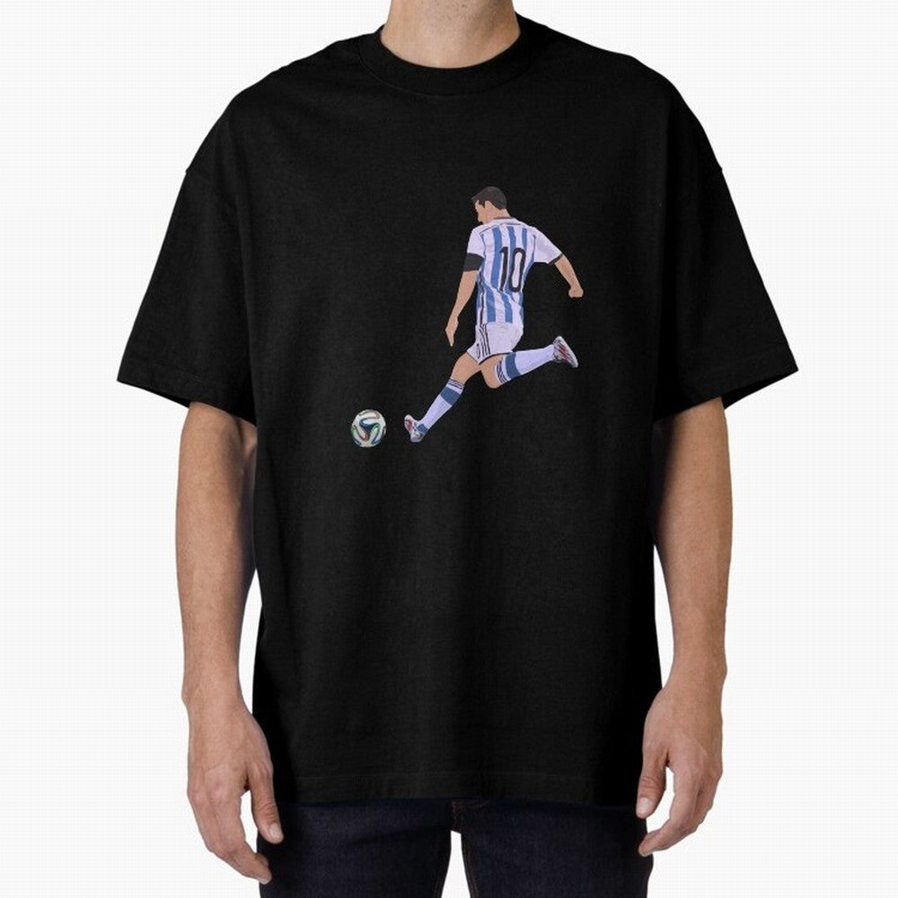 Messi Oversized T-Shirt Stand with FIFA World Cup 2026 USA Canada Mexico for Fans of Messi, Neymar and Mbappe and Portugal, Spain and Germany, Bringing Worldwide Fan Energy, Dramatic Goals, Stadium Lights and Championship Celebrations; Created for