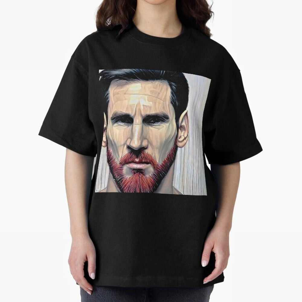 Cartoon-like Messi Oversized T-Shirt Unlock FIFA World Cup 2026 USA Canada Mexico Spirit, with Netherlands, Messi, CR7 and Mbappe, Supporter Pride, Iconic Celebrations, Legendary Names and Global Match Day Energy; Ideal for Fans Who Follow Messi,