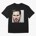 Cartoon-like Messi Oversized T-Shirt Unlock FIFA World Cup 2026 USA Canada Mexico Spirit, with Netherlands, Messi, CR7 and Mbappe, Supporter Pride, Iconic Celebrations, Legendary Names and Global Match Day Energy; Ideal for Fans Who Follow Messi,
