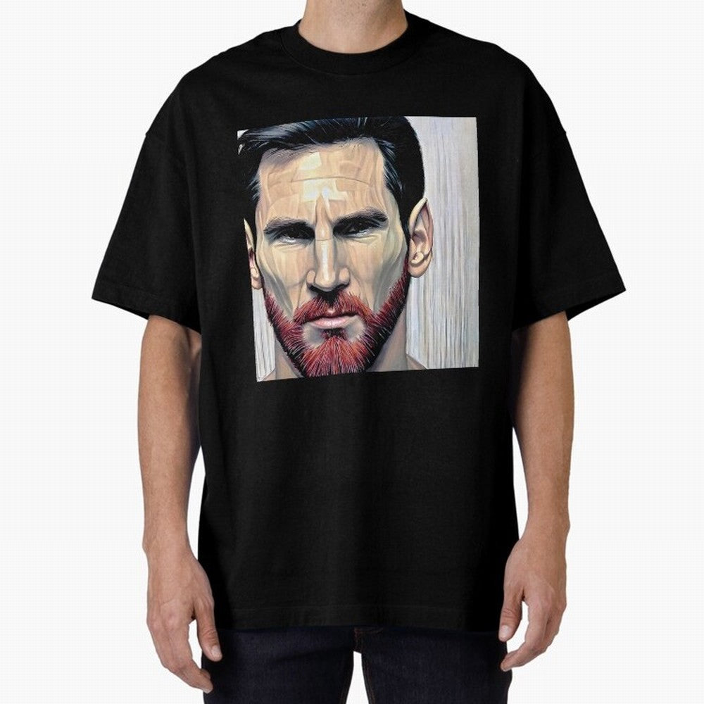 Cartoon-like Messi Oversized T-Shirt Unlock FIFA World Cup 2026 USA Canada Mexico Spirit, with Netherlands, Messi, CR7 and Mbappe, Supporter Pride, Iconic Celebrations, Legendary Names and Global Match Day Energy; Ideal for Fans Who Follow Messi,