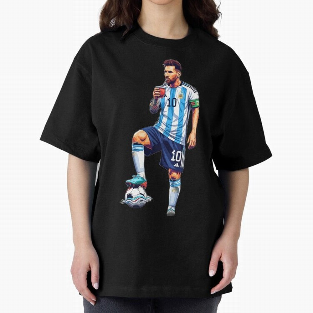 Messi in an illustrated style drinking mate ¨C The Goat Phone Case design Classic T-Shirt Fuel FIFA World Cup 2026 Group Stage Spirit, Filled with England, France and Netherlands, CR7, Stadium Chants, National Pride, Trophy Dreams and Unforgettable