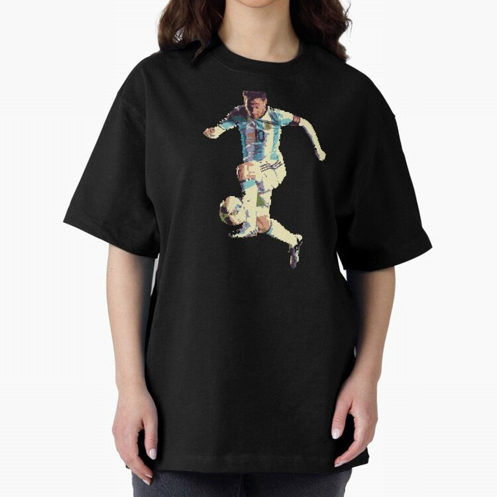Lionel Messi Oversized T-Shirt Cheer for FIFA World Cup 2026 Group Stage for Fans of Haaland and England, France and Netherlands, Bringing Match Day Excitement, Supporter Culture, Golden Goals and Global Football Passion; Great for Watch Parties,