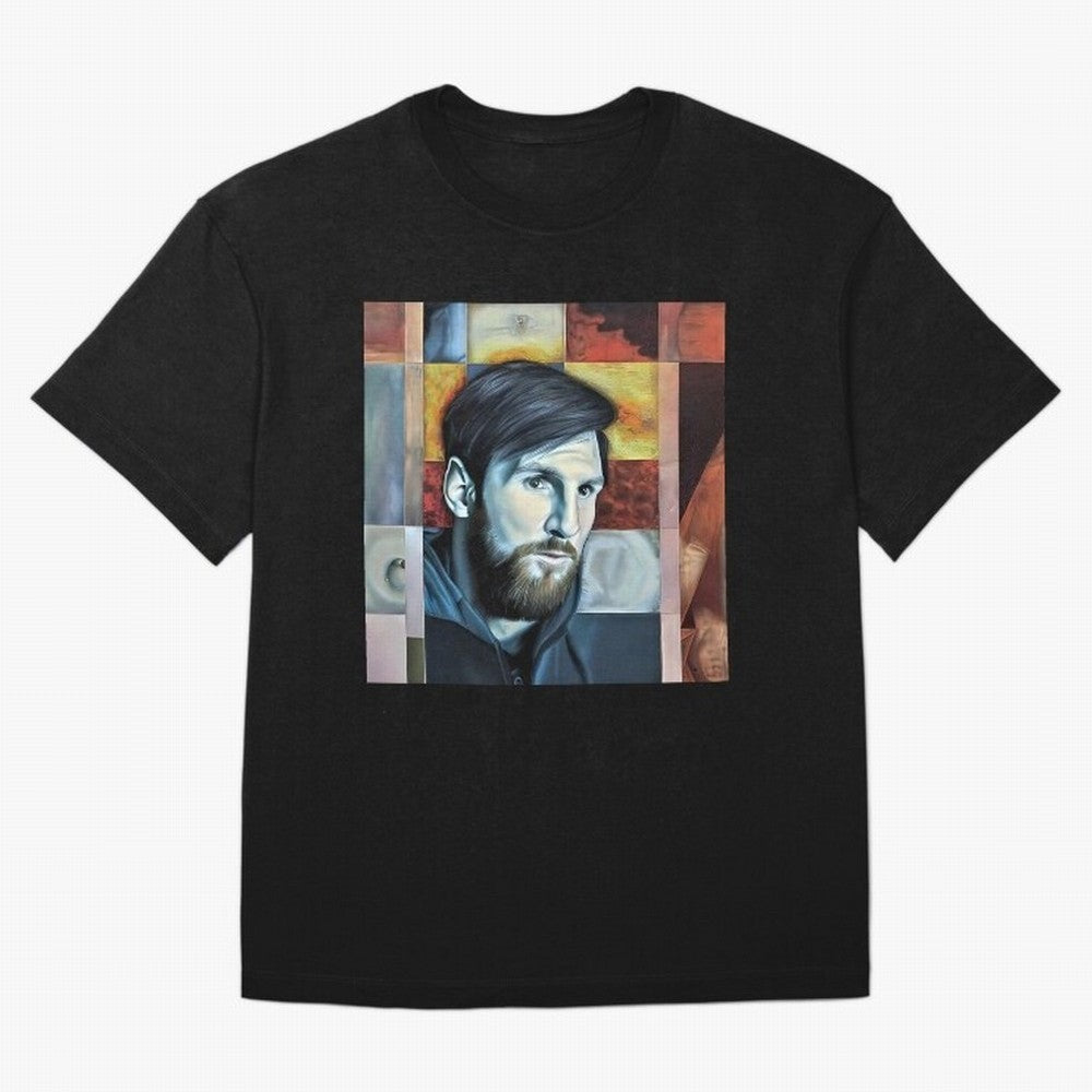 Messi on digital board Oversized T-Shirt Represent the FIFA World Cup 2026 Journey through Messi and Cristiano Ronaldo Highlights, England, France and Netherlands Pride, Global Supporter Spirit, Legendary Goals, National Colors and Tournament