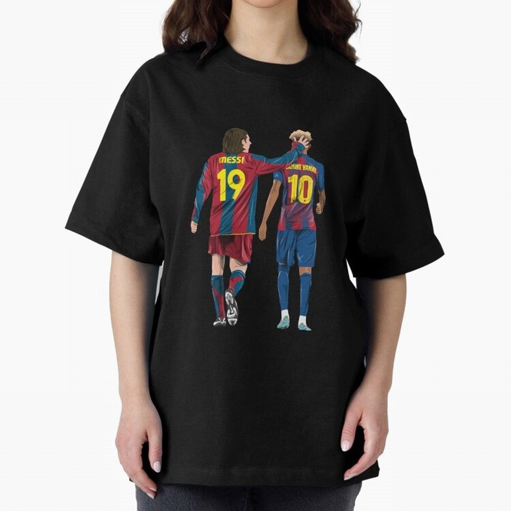 Lionel Messi and Friend Oversized T-Shirt Follow the Road to the FIFA World Cup 2026 USA Canada Mexico Journey through Haaland and Mbappe Highlights, England and Germany Pride, Tournament Hype, Historic Matchups, Family Viewing Parties and Global