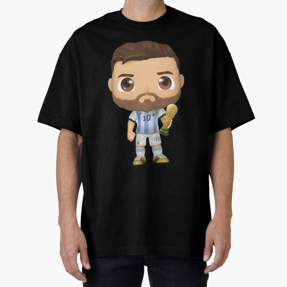 Messi_Champion Oversized T-Shirt Embrace FIFA World Cup 2026 Featuring Messi, CR7 and Mbappe, England and Germany Energy, Championship Spirit, Famous Goals, Roaring Crowds and International Football Unity; Great for Supporters Who Love Legendary